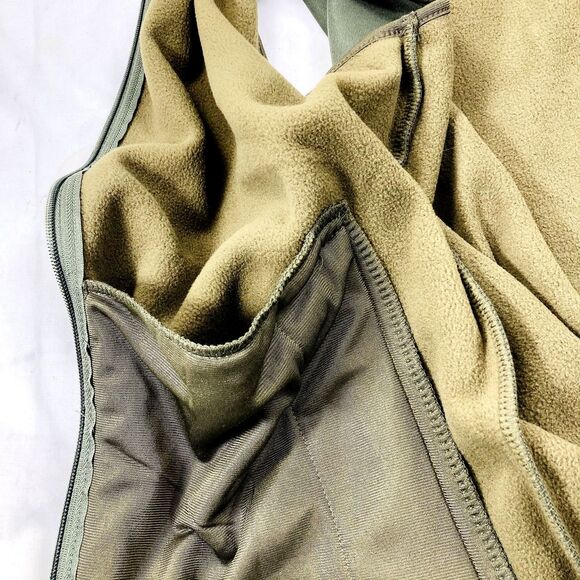 Ducks Unlimited Logo Vest Sleeveless Fleece Lined Green L Mens Zip Pockets Cabin - Picture 13 of 13